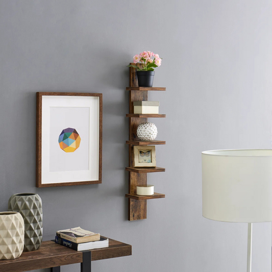 Carpentray 5 Tier Column Wall Shelf