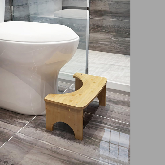 Carpentray Toilet Stool for Adults, 6.5" Toilet Stool Squat Adult Kids, Portable Simple Curve Squat Toilet Potty Stool