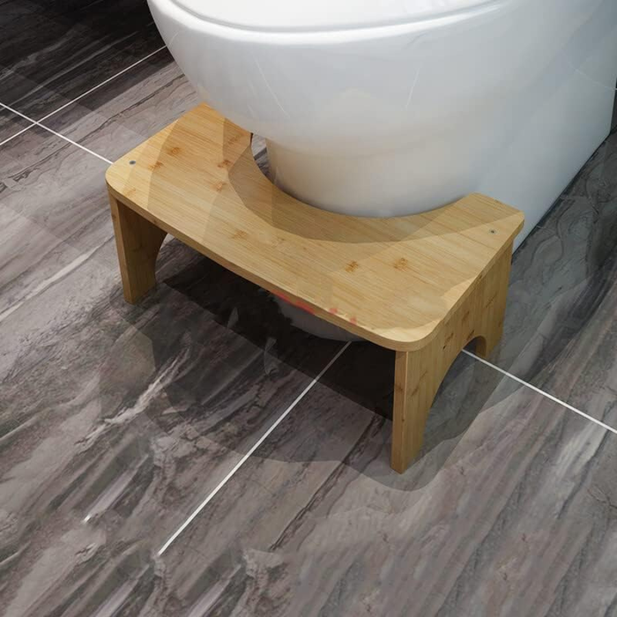 carpentray toilet stool for adults, 6.5" toilet stool squat adult kids, portable simple curve squat toilet potty stool