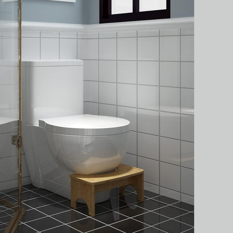 carpentray toilet stool for adults, 6.5" toilet stool squat adult kids, portable simple curve squat toilet potty stool