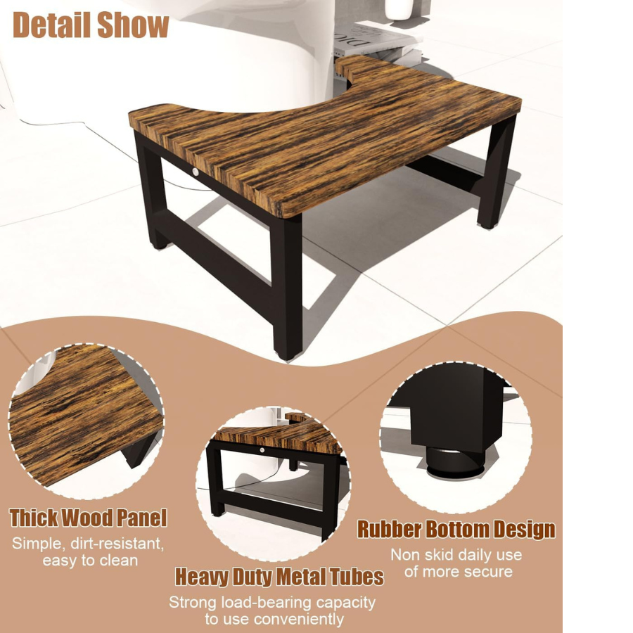 Carpentray 7 Inch Height Bathroom Toilet Stool, Versatile Stool
