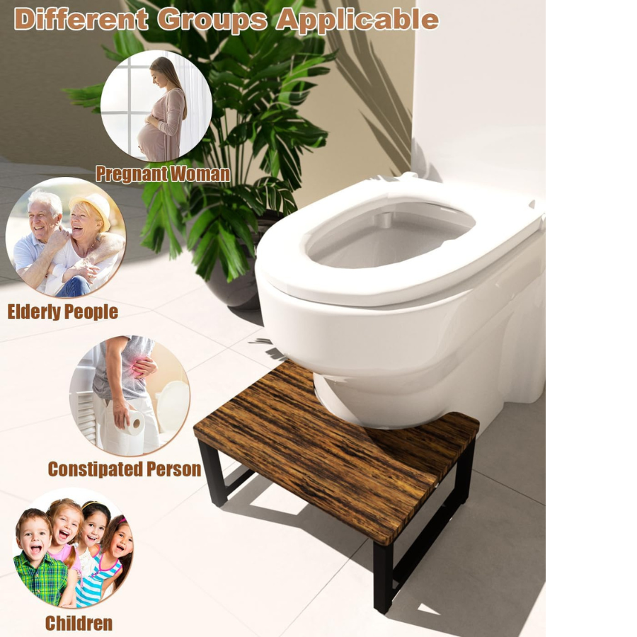 carpentray 7 inch height bathroom toilet stool, versatile stool