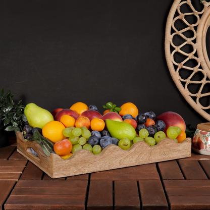 carpentray wooden serving tray |  10” x 2.5”