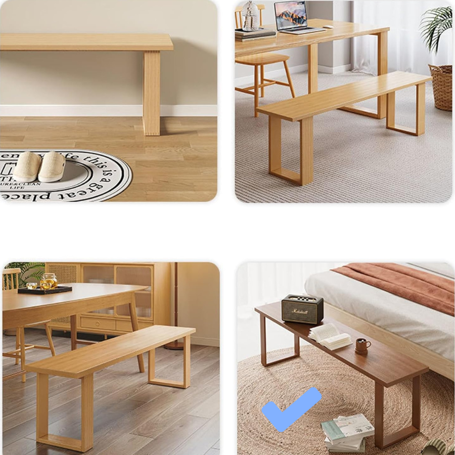 carpentray wooden farmhouse dining bench, kitchen wooden entryway bench chair