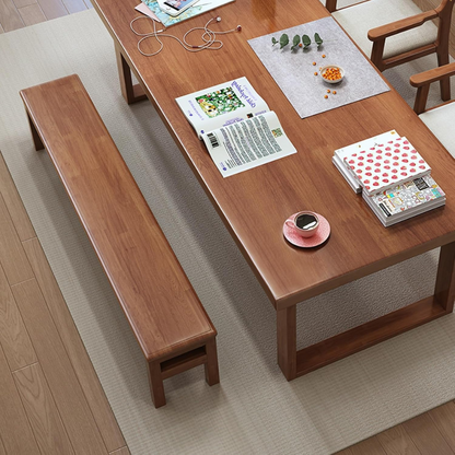 carpentray dining wood bench seat, kitchen bench chair with rounded corner, end of bed bench