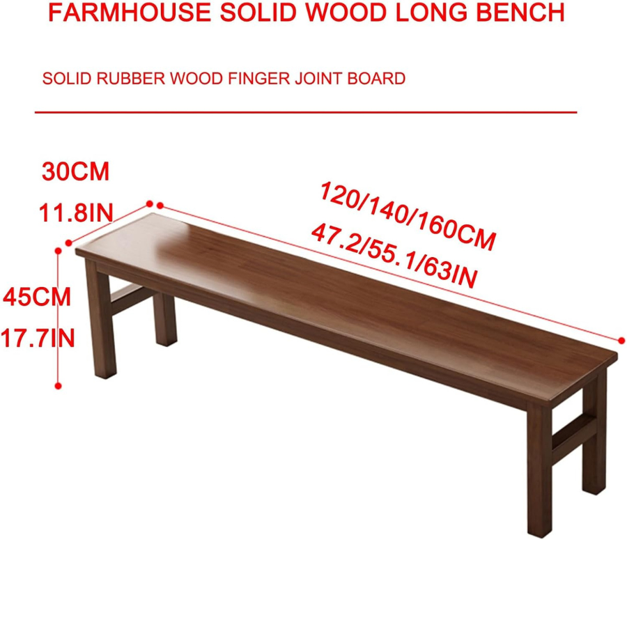 carpentray dining wood bench seat, kitchen bench chair with rounded corner, end of bed bench