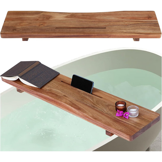 Carpentray Premium 1.2IN Thickened Wood Bathtub Tray Caddy