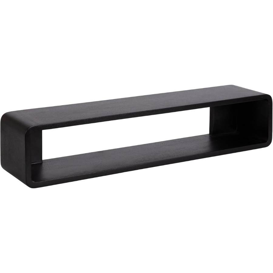 carpentray modern wood floating console table, 30 x 7 x 7, black