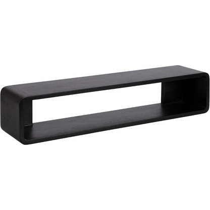 carpentray modern wood floating console table, 30 x 7 x 7, black