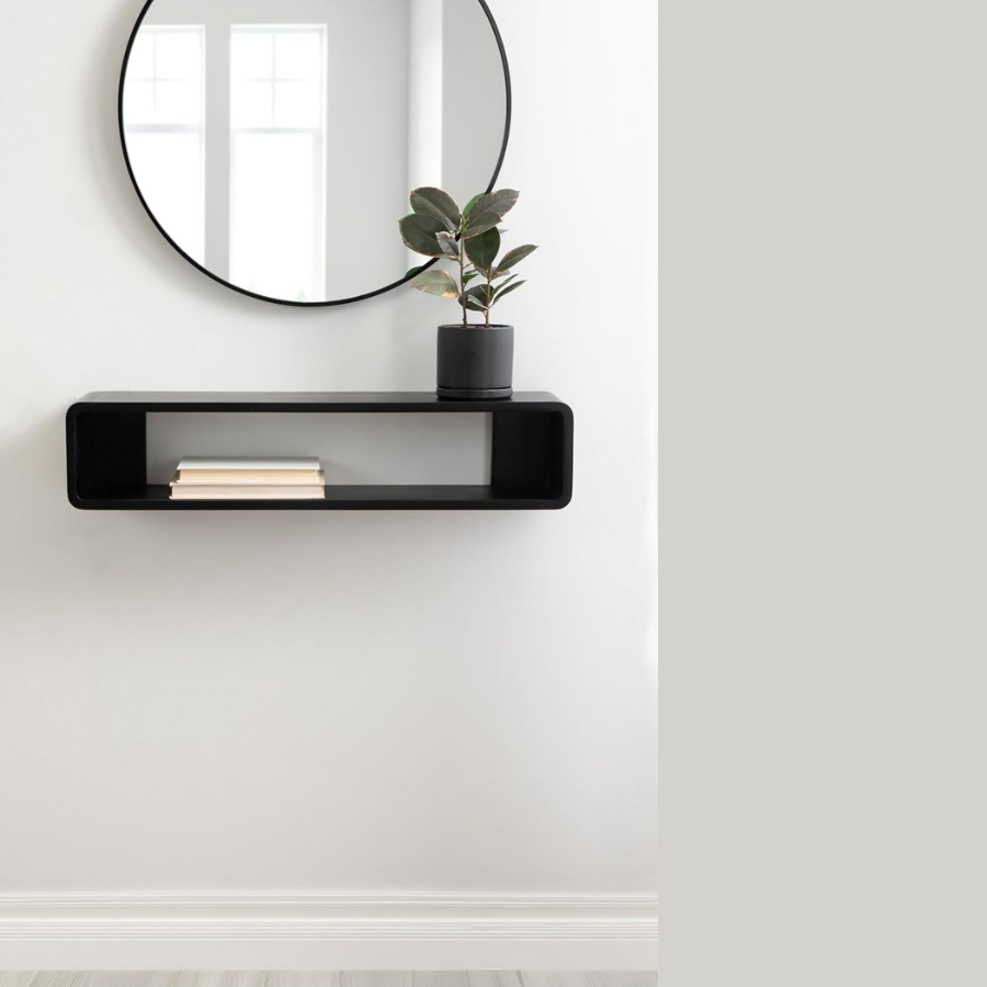 Carpentray Modern Wood Floating Console Table, 30 x 7 x 7, Black