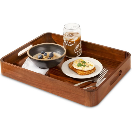 Carpentray Serving Trays with Handles for Eating 17x13 inch, Set of 1