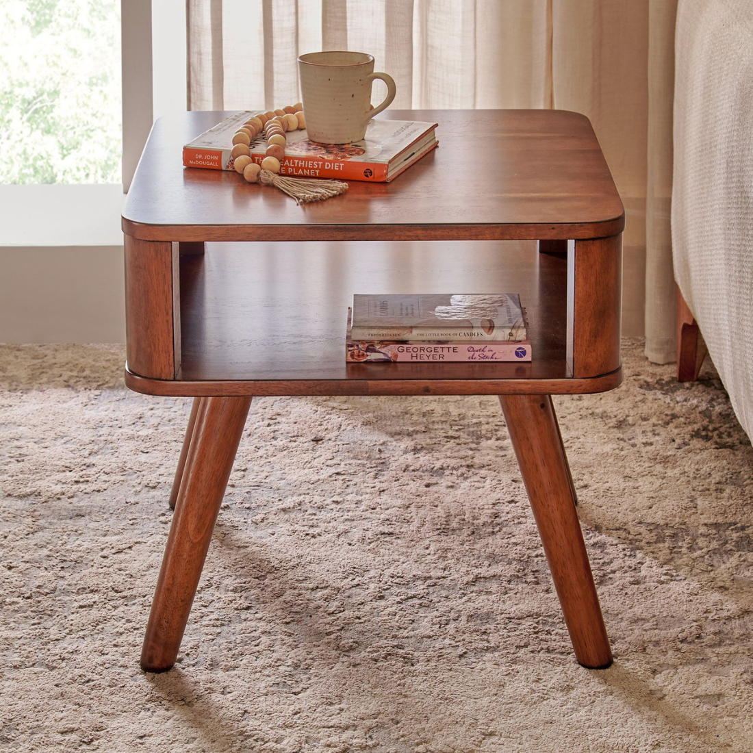 carpentray wooden end table for living room