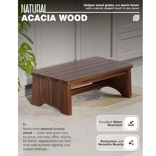 Carpentray Wooden Step Stool, Heavy Duty One Step Stool