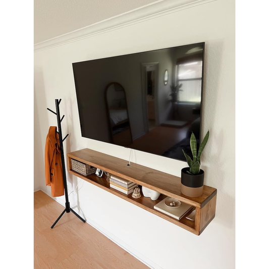 Carpentray 150Cm Wooden Wall Tv Cabinet (Brown) Extra Large
