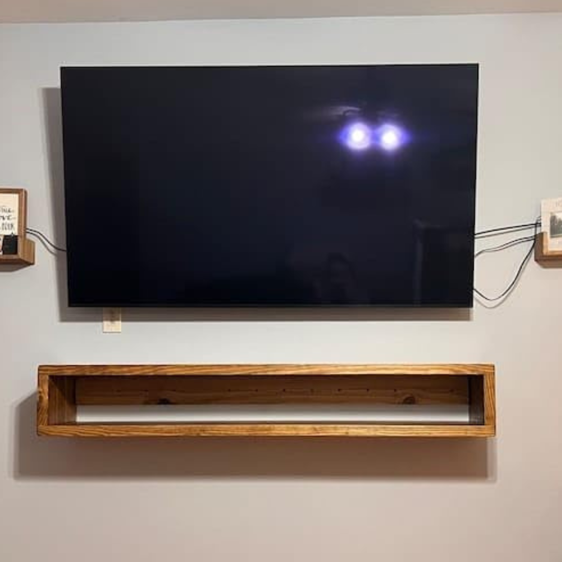 Carpentray 100Cm Wooden Wall Tv Cabinet (Brown) Medium