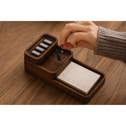 carpentray wooden pen tray