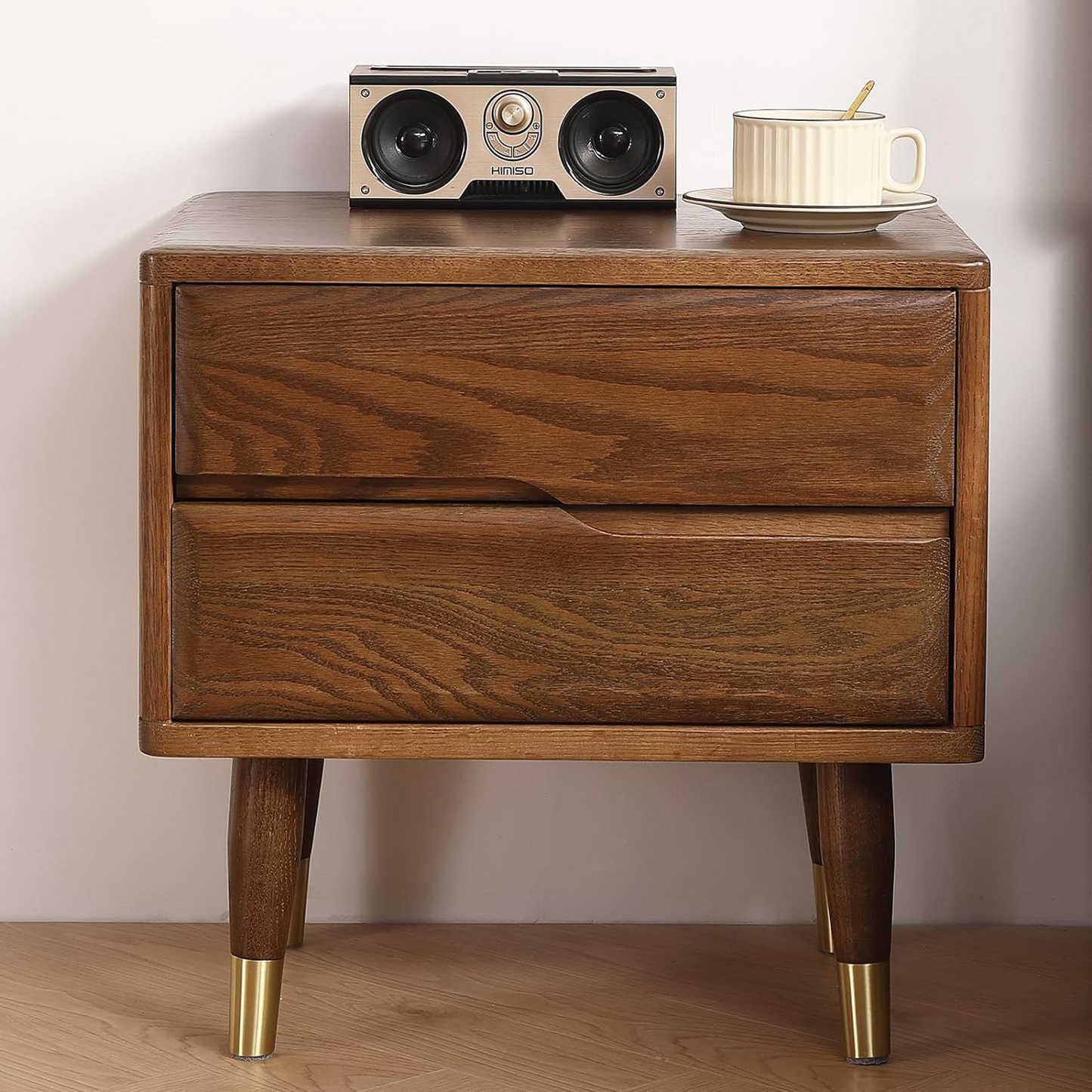 Carpentray 2 Drawer Wooden Bedside Table