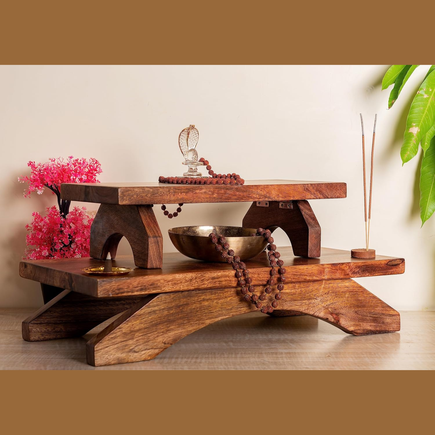 carpentray wooden pooja chowki