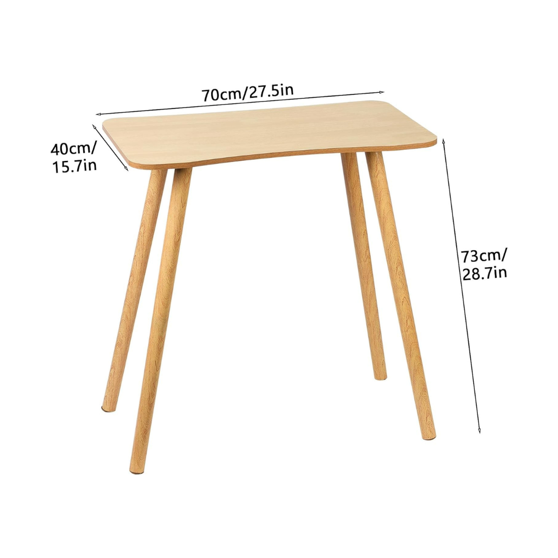 Carpentray Solid Sheesham Wooden Small Study Table, 27.5×15.7×28.7 Inch