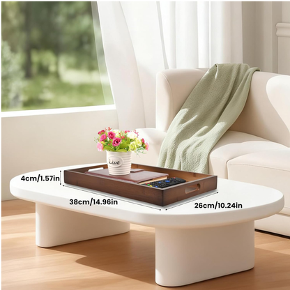 carpentray wood serving tray with handles(14.96x10.24x1.57 inches)