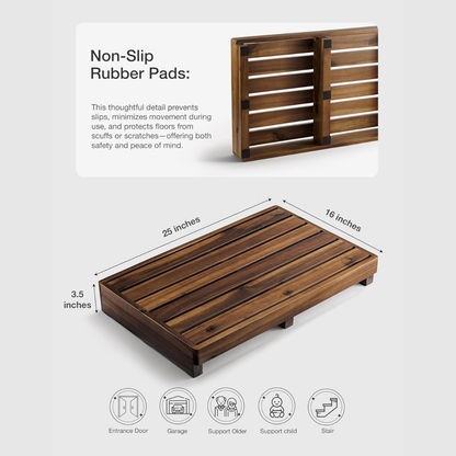carpentray 3.5 inch height wooden step stool (stte-2w)