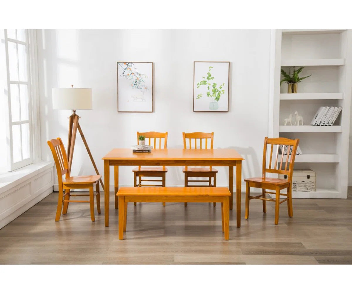 Carpentray 100cm Long Wooden Seating Bench Teak Finish