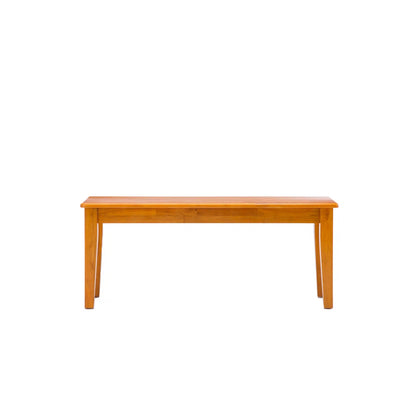 carpentray 100cm long wooden seating bench teak finish