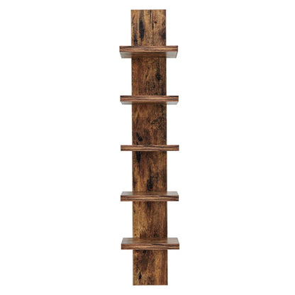 carpentray 5 tier column wall shelf