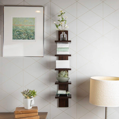 carpentray 5 tier column wall shelf