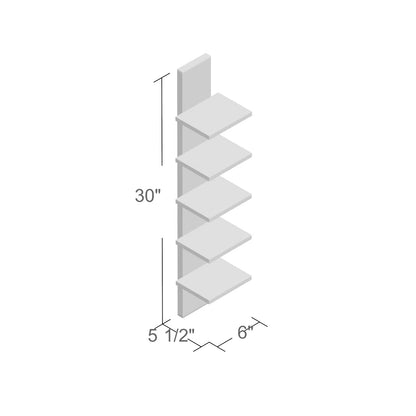carpentray 5 tier column wall shelf