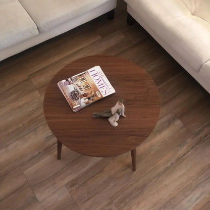 carpentray 30x30 inch round wooden coffee table
