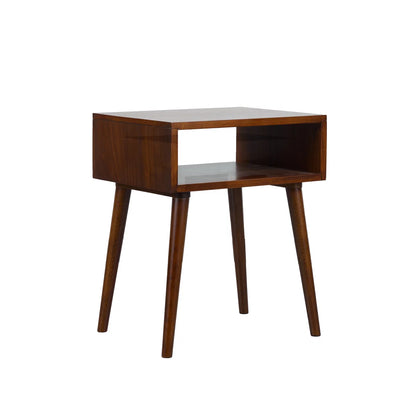 carpentray wooden open bedside table (brown)