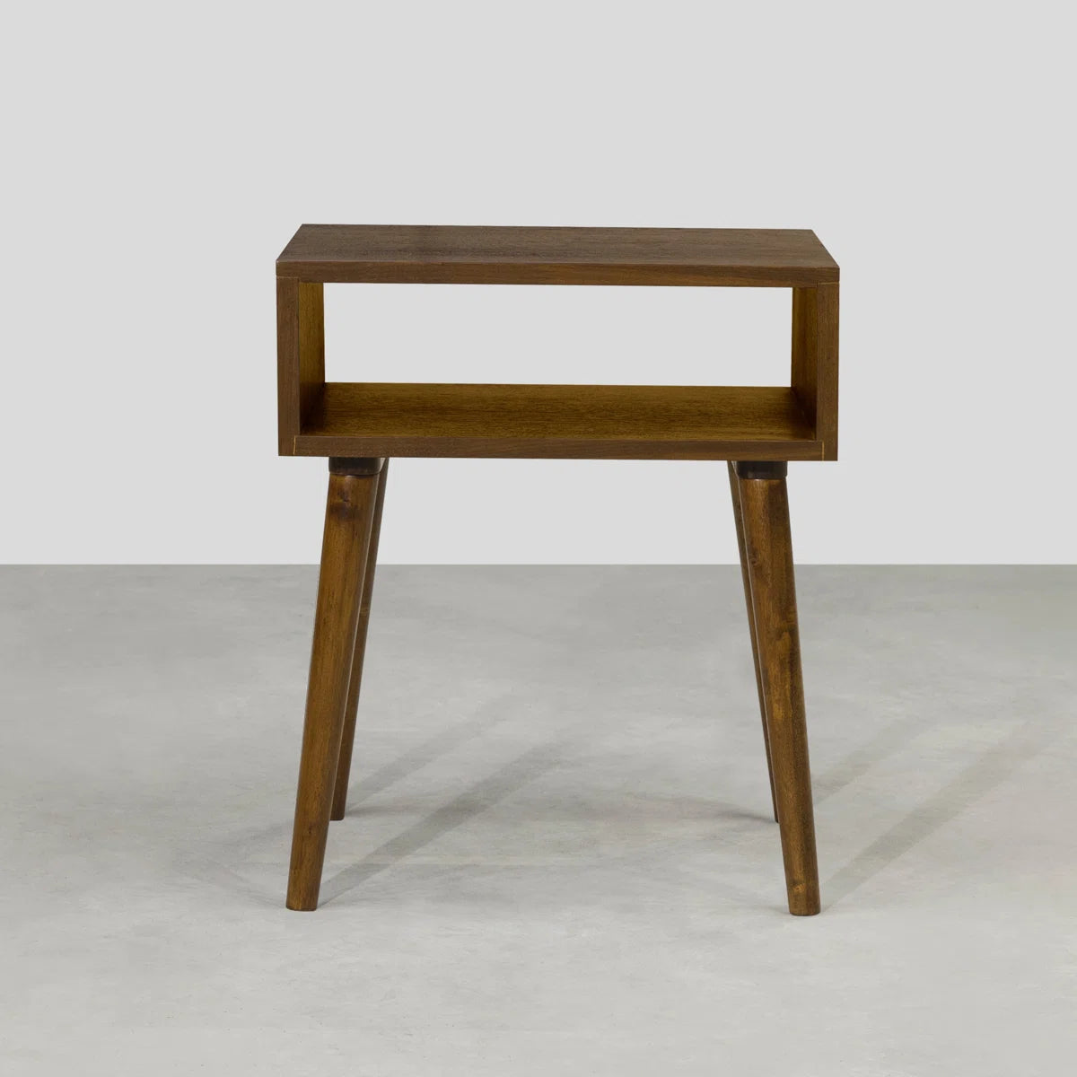 Carpentray Wooden Open Bedside Table (Brown)