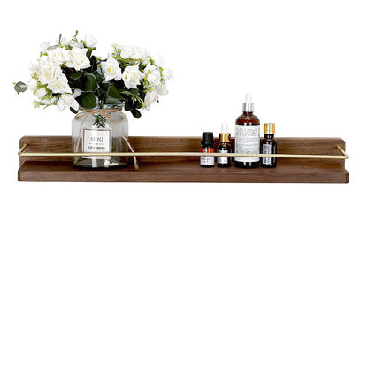 carpentray 30'' modern brass wooden shelf