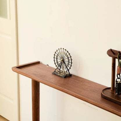 carpentray 100cm long light brown console table | modern wooden entryway table