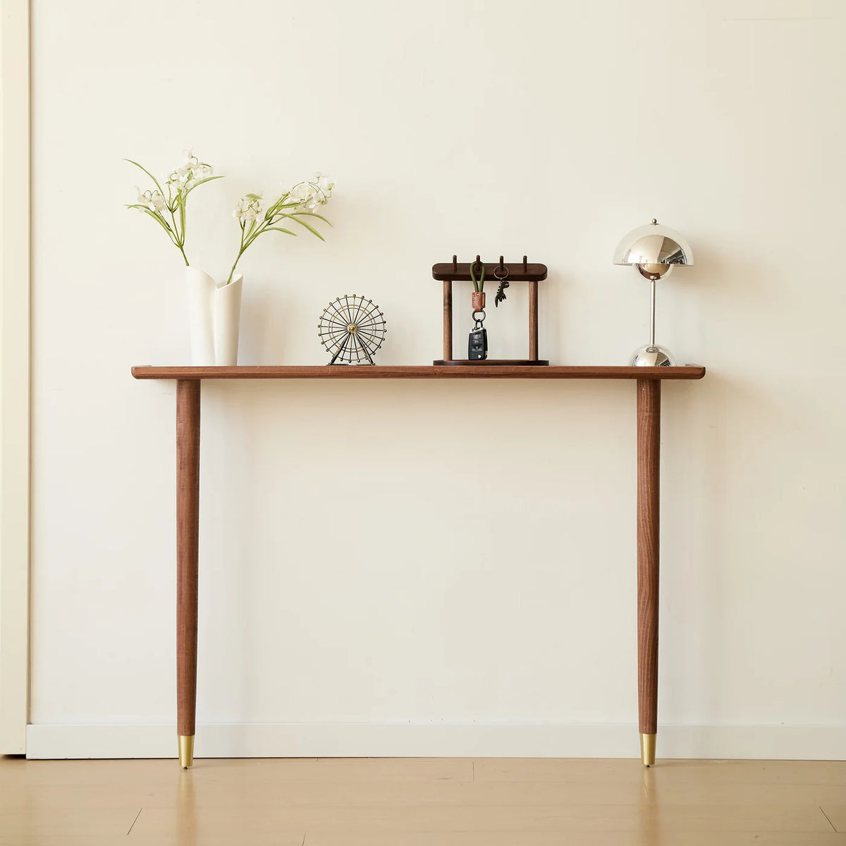 Carpentray 80cm Long Light Brown Console Table | Modern Wooden Entryway Table