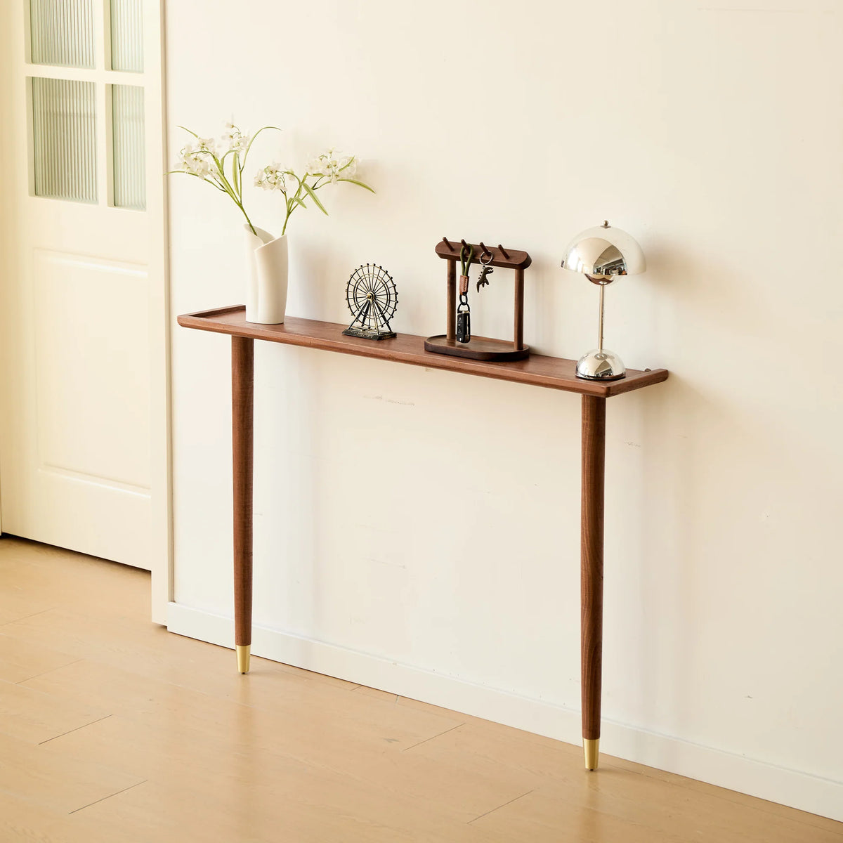 Carpentray 100cm Long Light Brown Console Table | Modern Wooden Entryway Table