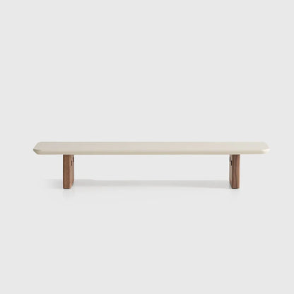 carpentray 100cm long wooden monitor riser (white & brown)