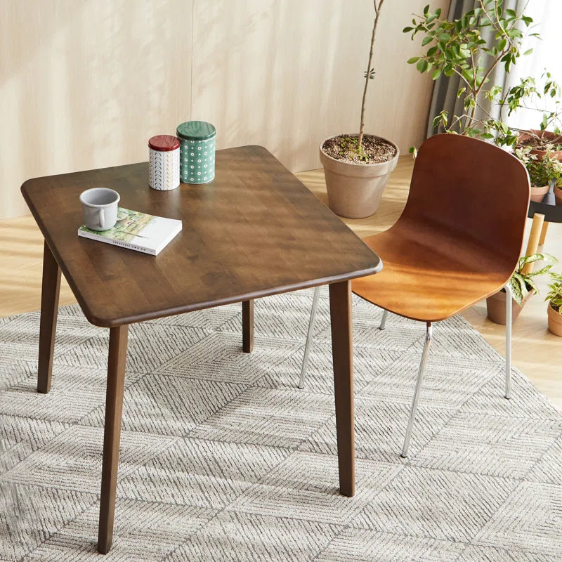 carpentray 30 inch square wooden dining table (brown)