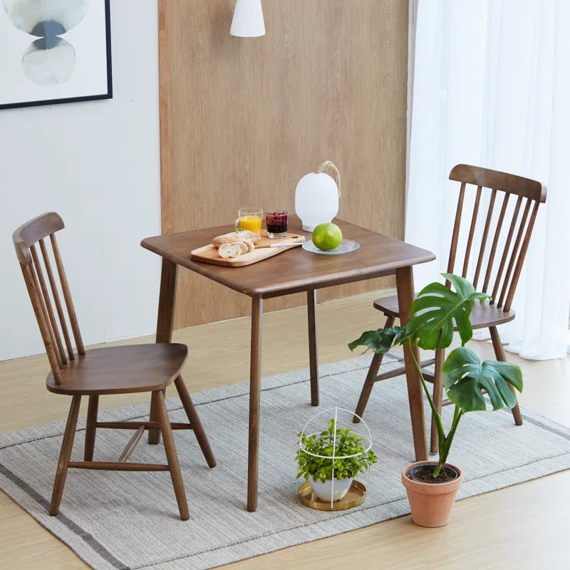 carpentray 30 inch square wooden dining table (brown)