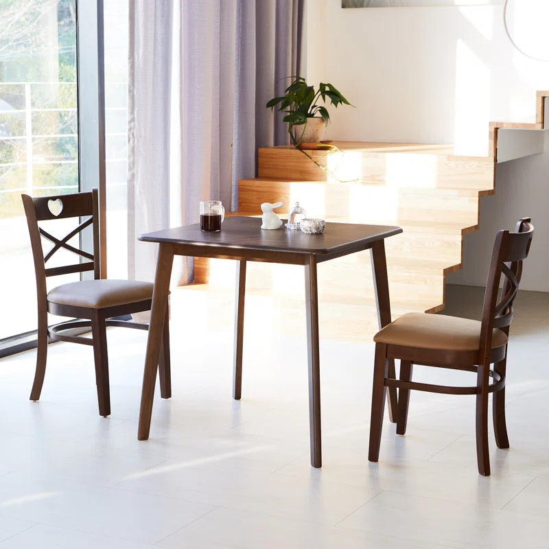 carpentray 30 inch square wooden dining table (brown)