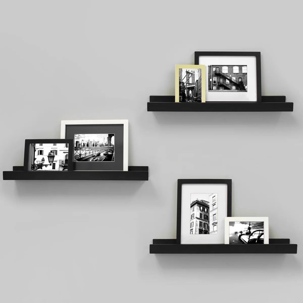 Carpentray 24 inch Long 3 Piece Picture Ledge Wall Shelf (Set of 3)