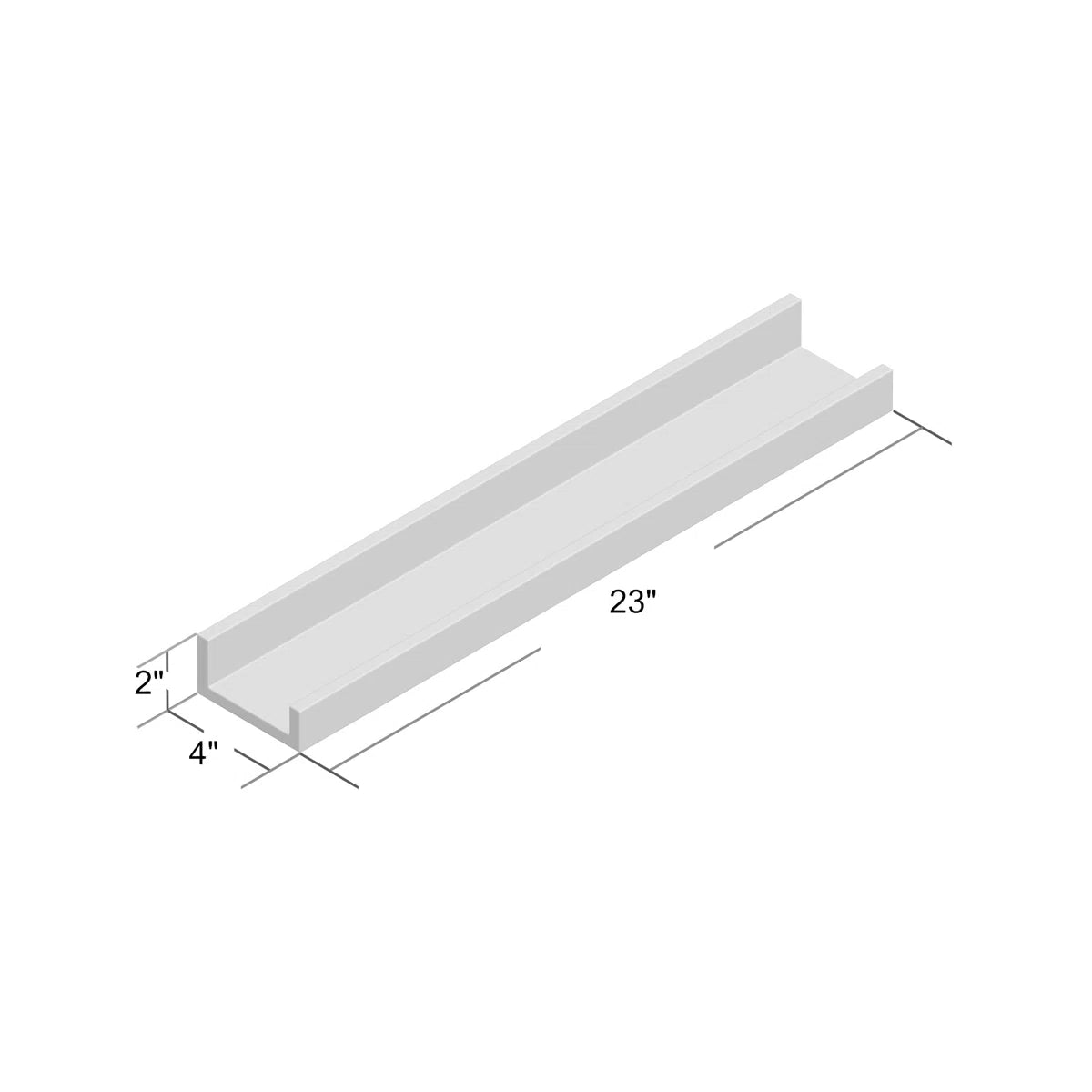 carpentray 24 inch long 3 piece picture ledge wall shelf (set of 3)