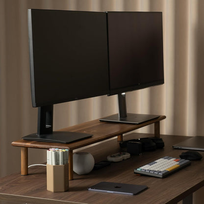 carpentray 100cm long monitor stand riser sheesham wood