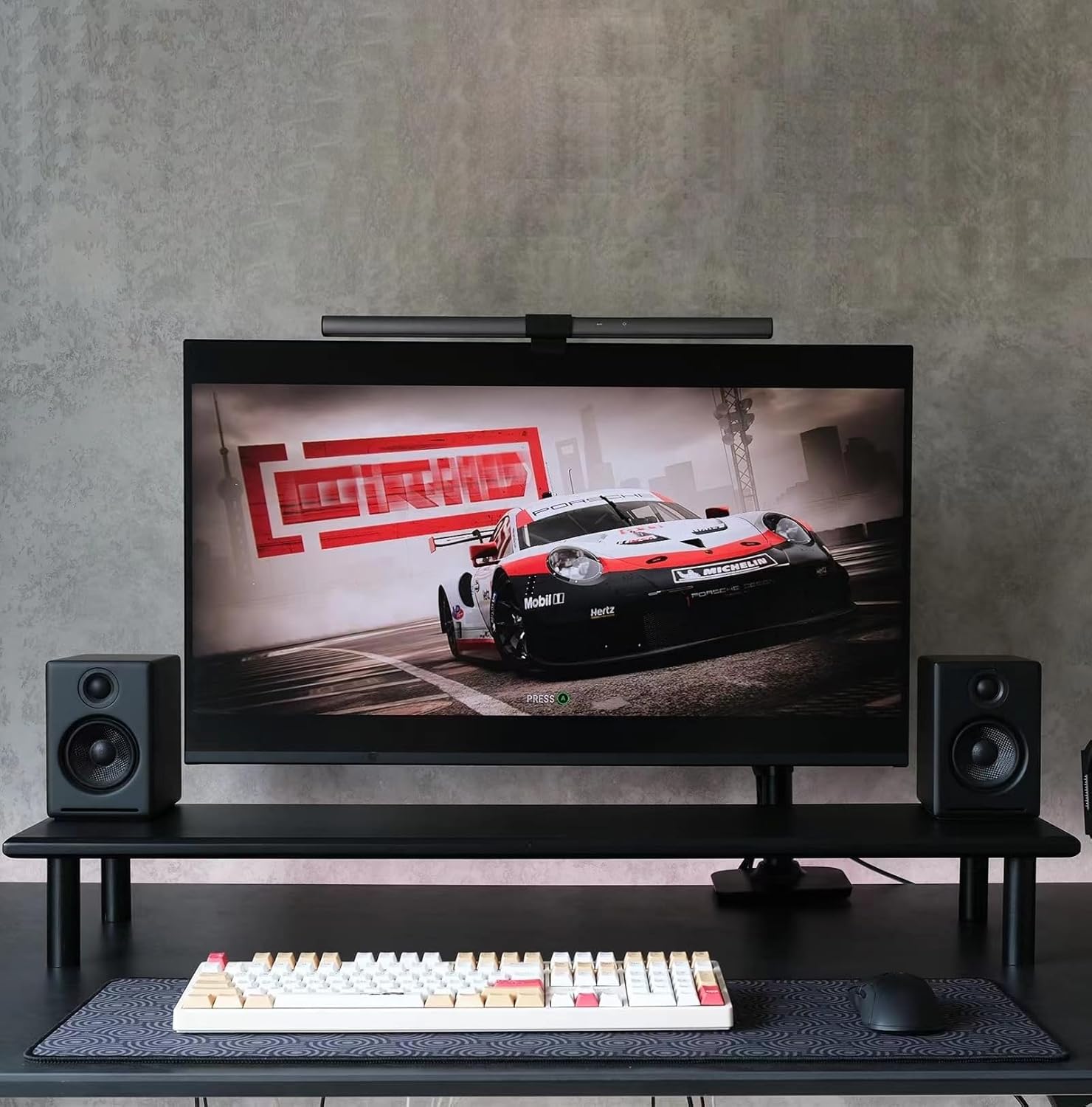 carpentray 100cm long monitor stand riser sheesham wood (balck)