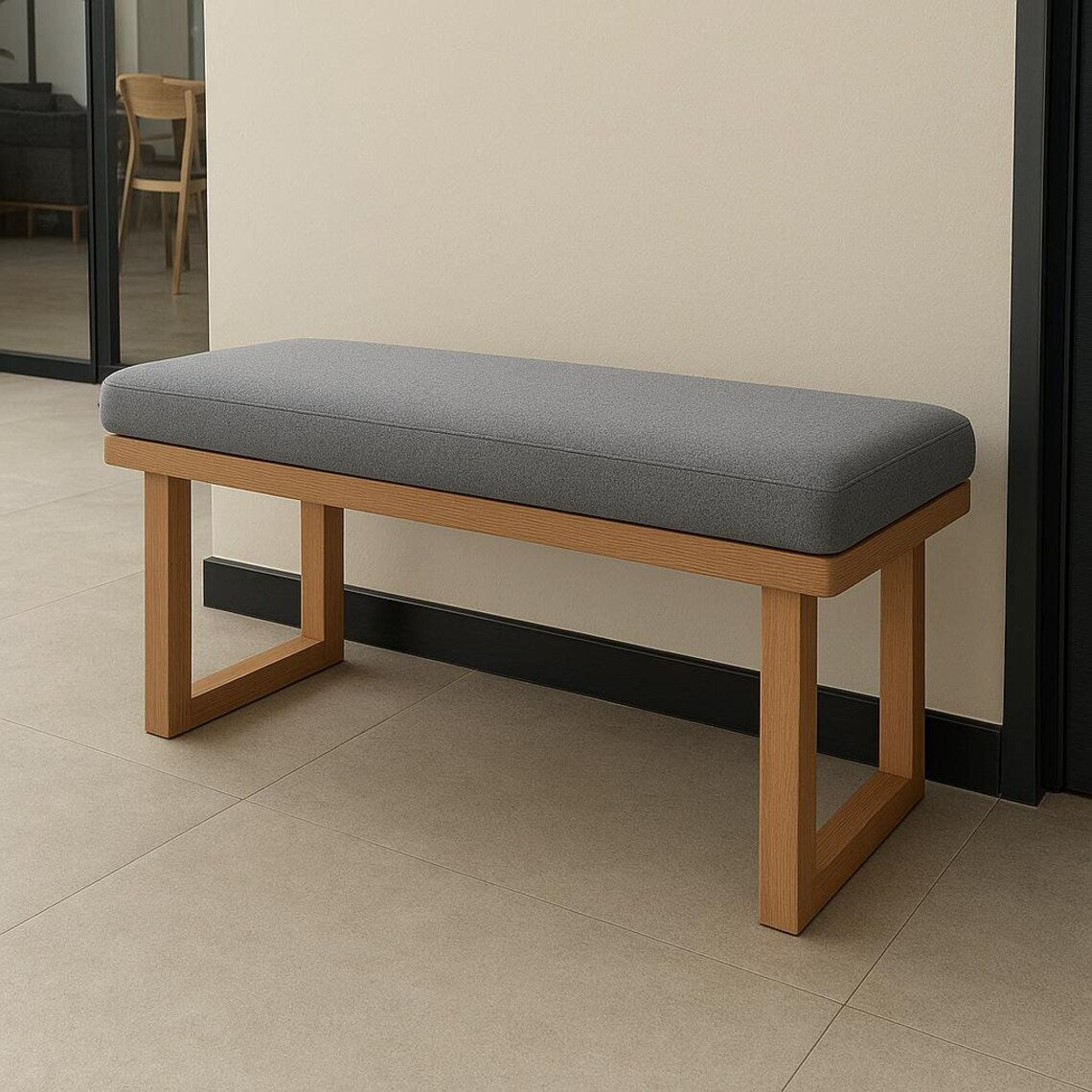 Carpentray 150cm Long Solid Wood Three Seater Bench – Mango Wood / Sol ...