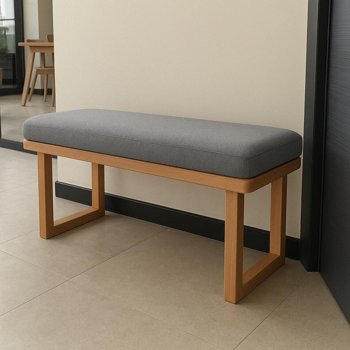 Carpentray 100cm Long Solid Wood Three Seater Bench – Mango Wood / Sol ...