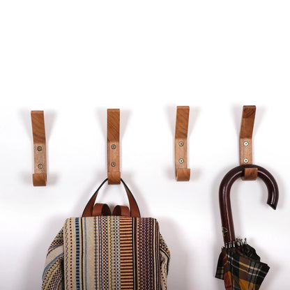 carpentray set of 4 wooden wall premium hooks