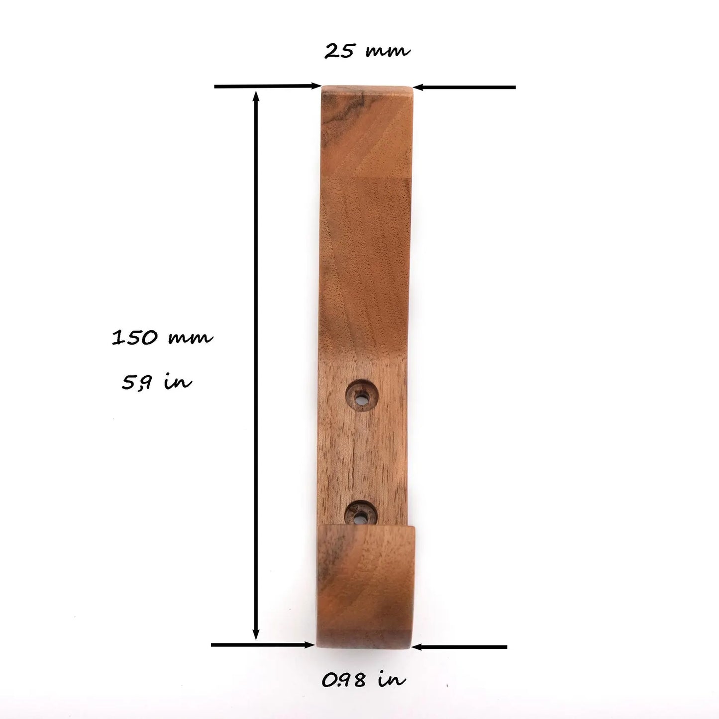 Carpentray Set of 4 Wooden Wall Premium Hooks