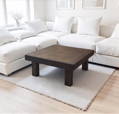carpentray 24x24 inch square wooden coffee table